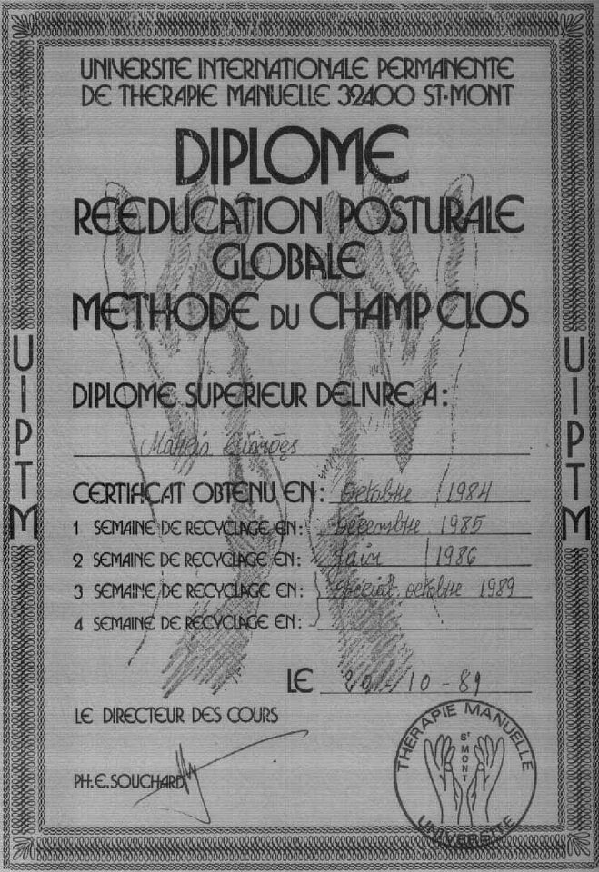 diploma de RPG pela UIPTM